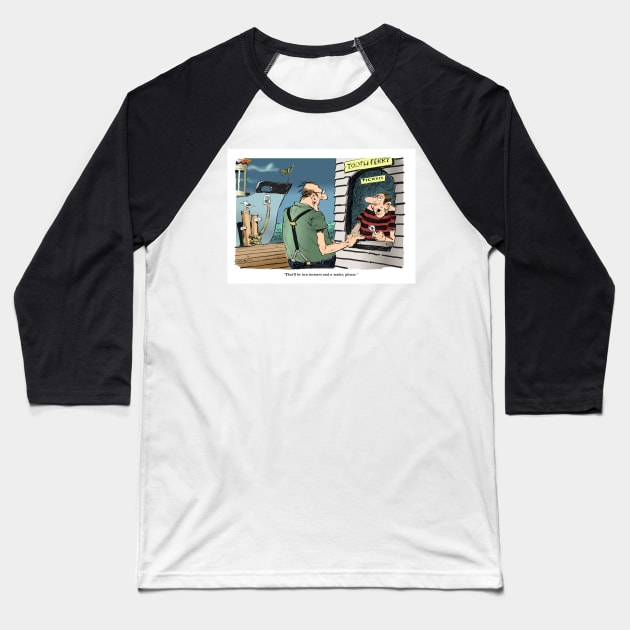 A rough channel crossing. Baseball T-Shirt by Steerhead